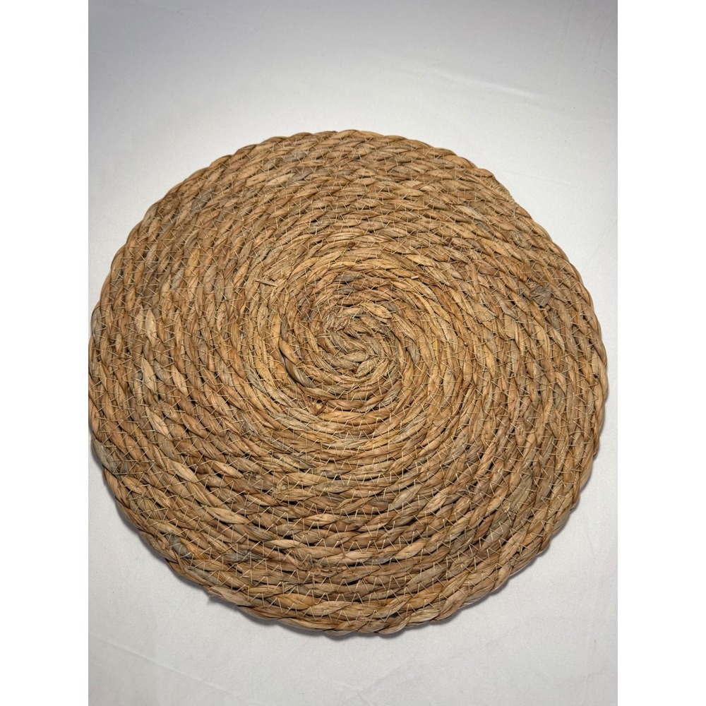 Woven Seagrass Placemats and Coasters Set of 6 Natural Round Boho Table Chargers